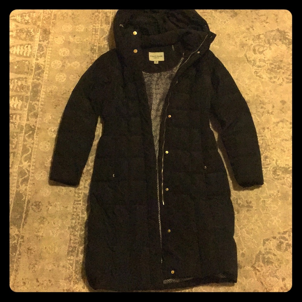 Cole Haan Black Down Parka